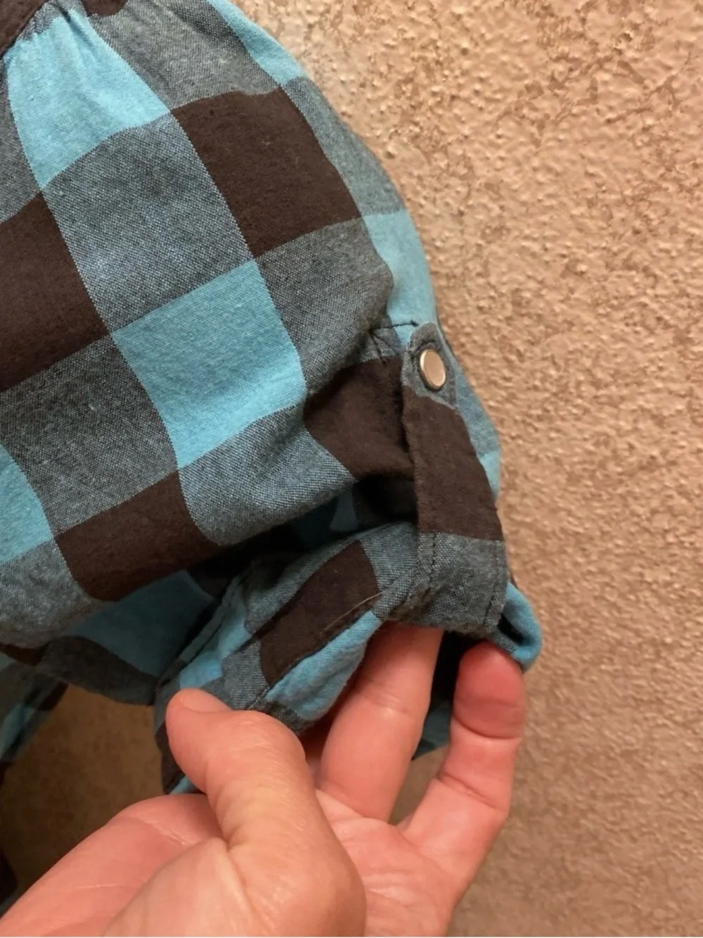 Cotton Express Blue and Black Gingham Dress